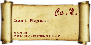 Cseri Magnusz névjegykártya